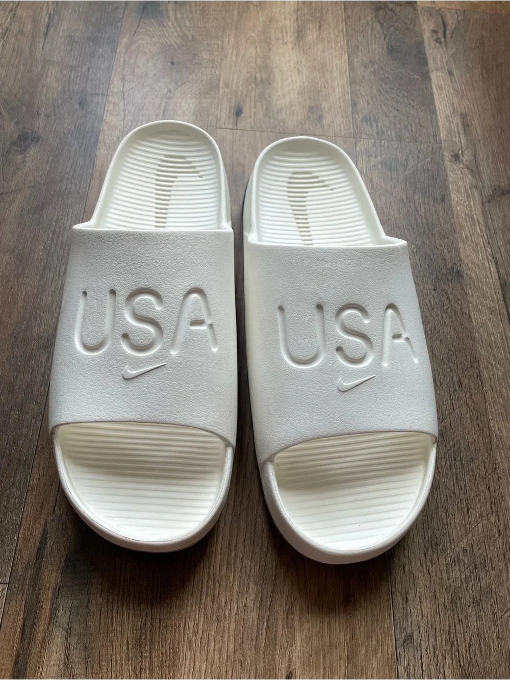 Nike Men's Size 12 Calm Slide Olympics USA White Sail FV5601-100